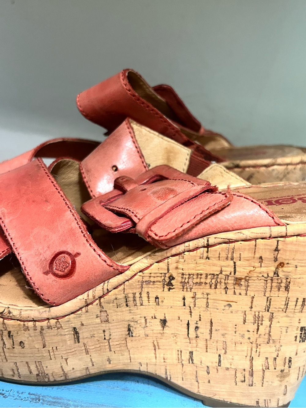 Women’s Coral Cork Wedge Sandals